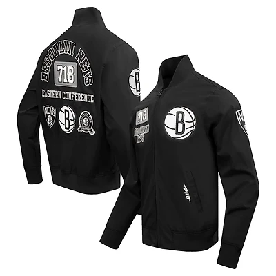 Pro Standard Brooklyn Nets Area Code Twill Full-Zip Jacket