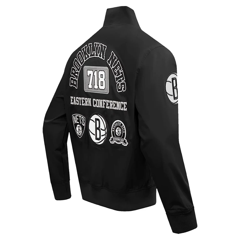 Pro Standard Brooklyn Nets Area Code Twill Full-Zip Jacket