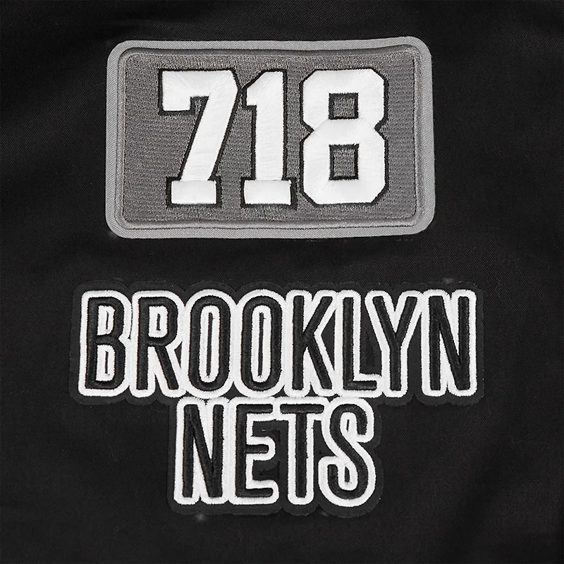 Pro Standard Brooklyn Nets Area Code Twill Full-Zip Jacket