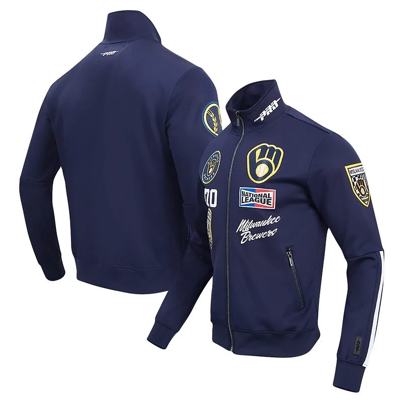 Pro Standard Milwaukee Brewers Fast Lane Full-Zip Track Jacket