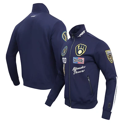 Pro Standard Milwaukee Brewers Fast Lane Full-Zip Track Jacket