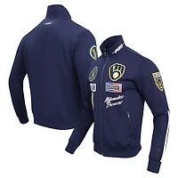 Pro Standard Milwaukee Brewers Fast Lane Full-Zip Track Jacket