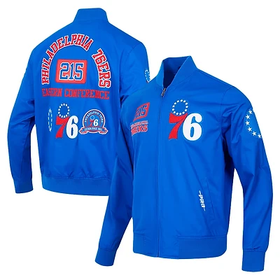 Pro Standard Philadelphia 76ers Area Code Twill Full-Zip Jacket