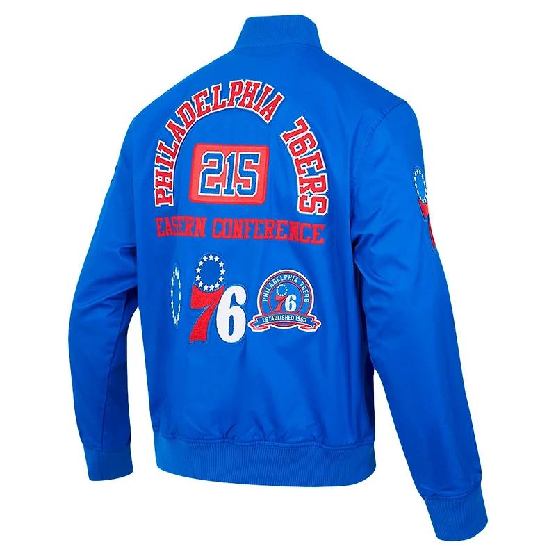 Pro Standard Philadelphia 76ers Area Code Twill Full-Zip Jacket
