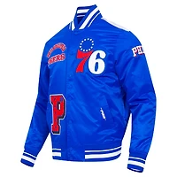 Pro Standard Philadelphia 76ers Sublimated Satin Full-Snap Jacket