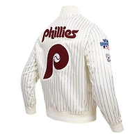 Pro Standard Philadelphia Phillies Cooperstown Collection Pinstripe Retro Classic Satin Full-Snap Jacket