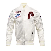 Pro Standard Philadelphia Phillies Cooperstown Collection Pinstripe Retro Classic Satin Full-Snap Jacket