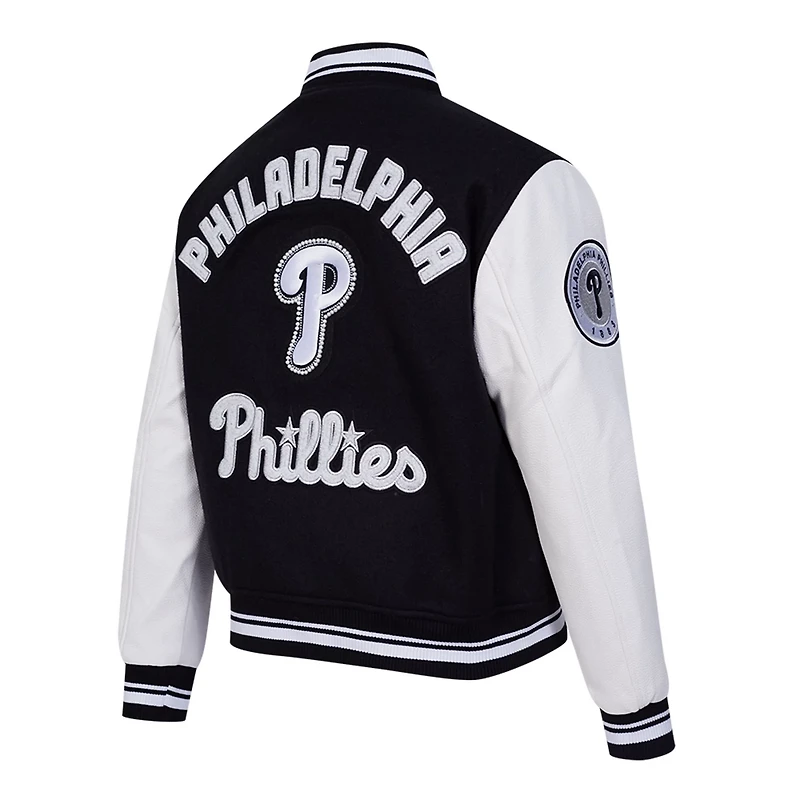 Pro Standard Philadelphia Phillies Pearls Rib Wool Full-Zip Varsity Jacket