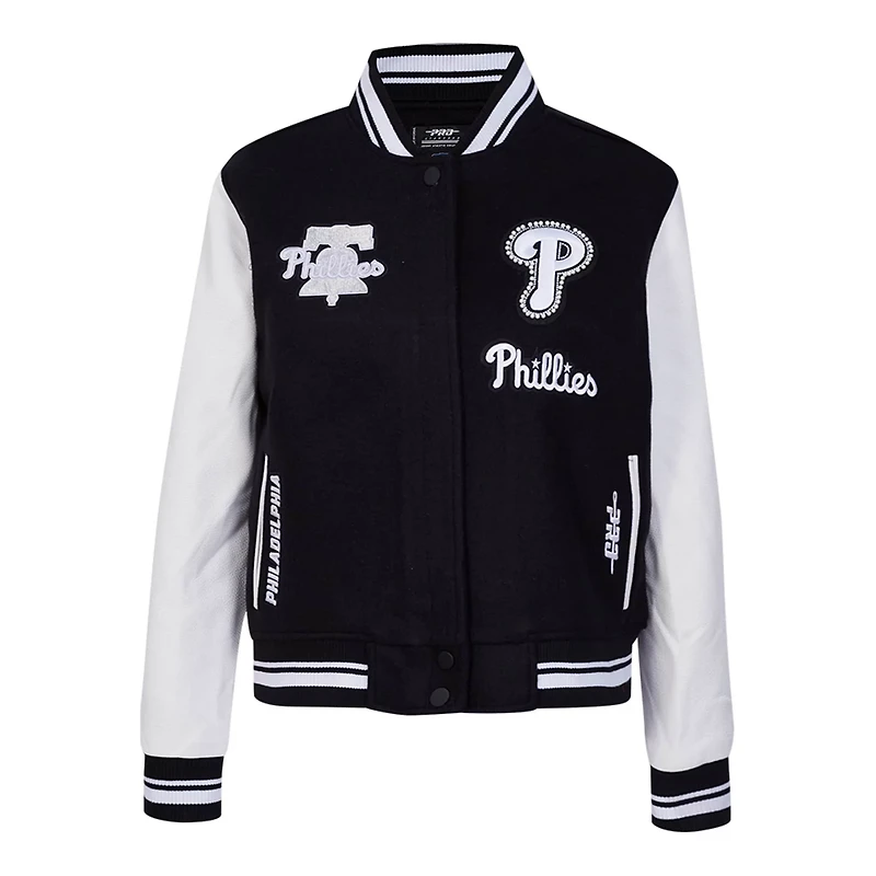 Pro Standard Philadelphia Phillies Pearls Rib Wool Full-Zip Varsity Jacket