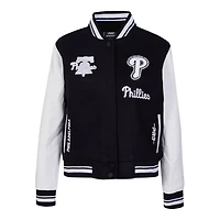 Pro Standard Philadelphia Phillies Pearls Rib Wool Full-Zip Varsity Jacket