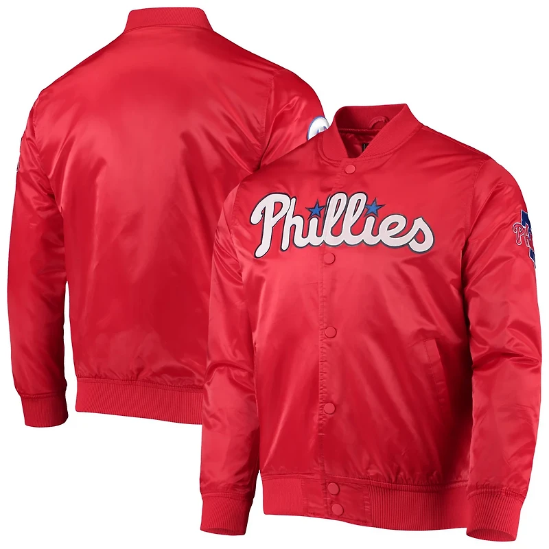 Pro Standard Philadelphia Phillies Wordmark Satin Full-Snap Jacket