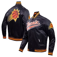 Pro Standard Phoenix Suns Script Tail Full-Snap Satin Varsity Jacket
