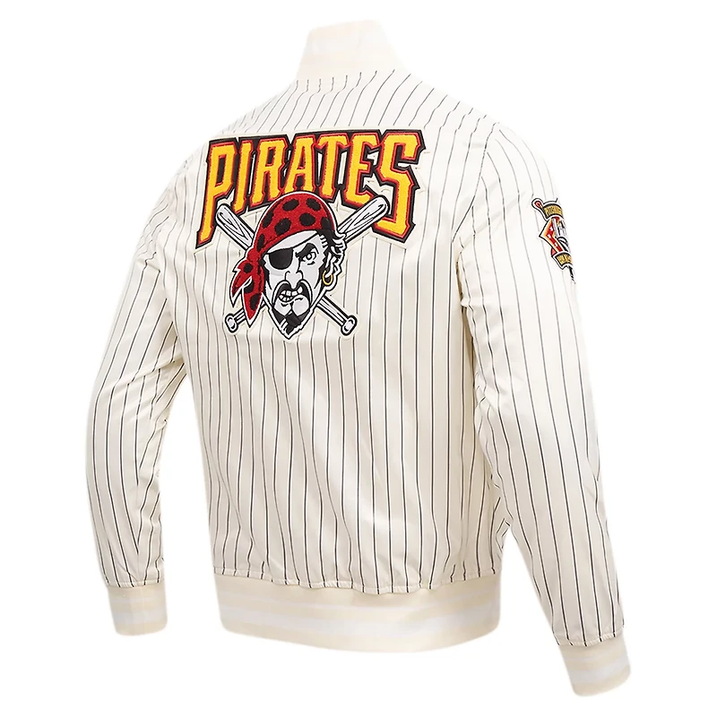 Pro Standard Pittsburgh Pirates Cooperstown Collection Pinstripe Retro Classic Satin Full-Snap Jacket