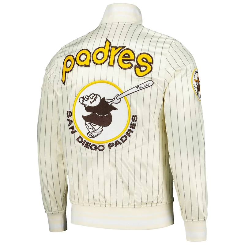 Pro Standard San Diego Padres Cooperstown Collection Pinstripe Retro Classic Satin Full-Snap Jacket