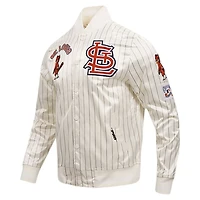 Pro Standard St Louis Cardinals Cooperstown Collection Pinstripe Retro Classic Satin Full-Snap Jacket
