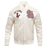 Pro Standard St Louis Cardinals Cooperstown Collection Pinstripe Retro Classic Satin Full-Snap Jacket
