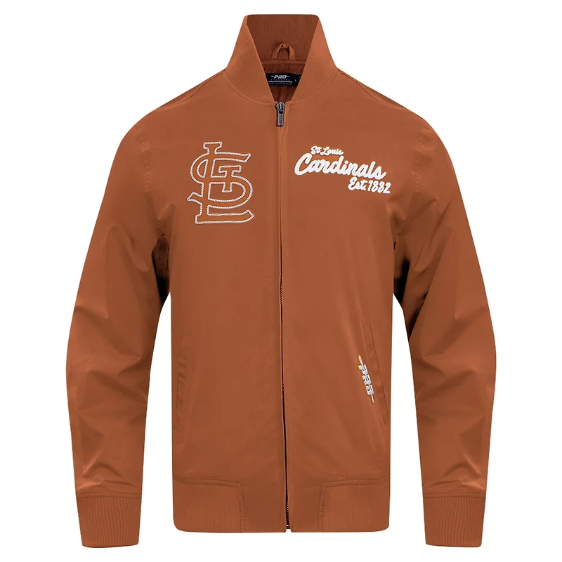 Pro Standard St Louis Cardinals Paint The City Twill Full-Zip Jacket