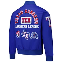 Pro Standard Texas Rangers Area Code Twill Full-Zip Jacket