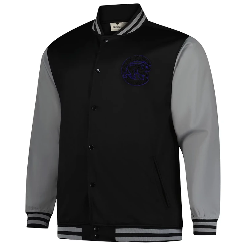 Profile Gray Chicago Cubs Full-Snap Varsity Jacket