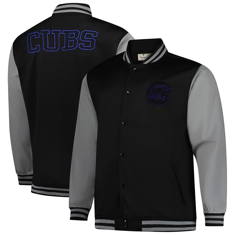 Profile Gray Chicago Cubs Full-Snap Varsity Jacket