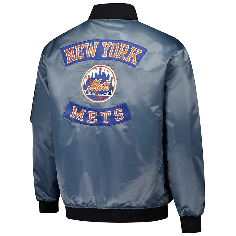 Profile New York Mets Big Tall Full-Zip Bomber Jacket