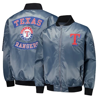 Profile Texas Rangers Big  Tall Full-Zip Bomber Jacket