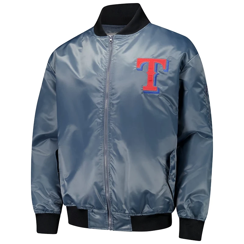 Profile Texas Rangers Big Tall Full-Zip Bomber Jacket