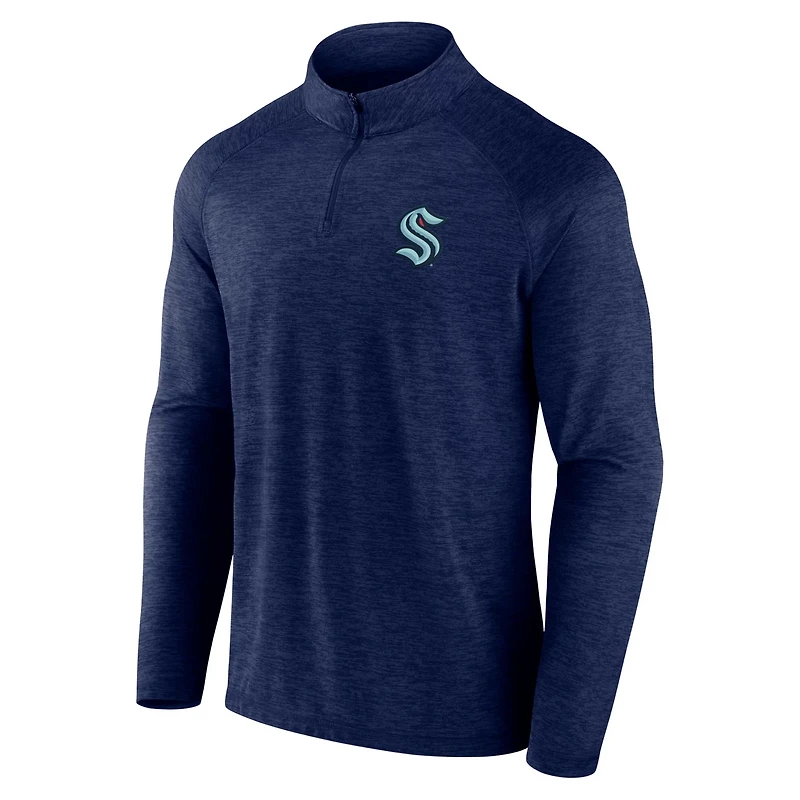 Seattle Kraken Head-to-Head Raglan Quarter-Zip Top