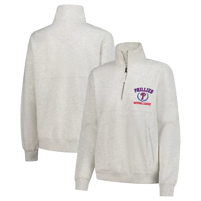 Soft as a Grape Philadelphia Phillies Quarter-Zip Fleece Pullover