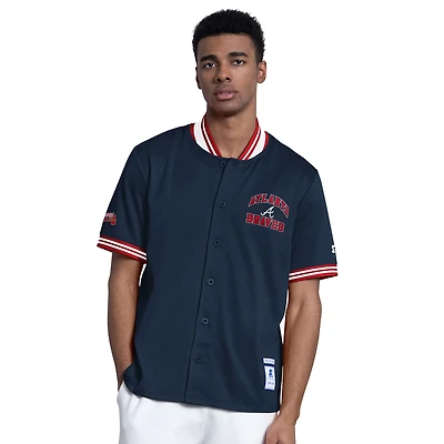 Starter Atlanta Braves Button-Up Short Sleeve Jacket
