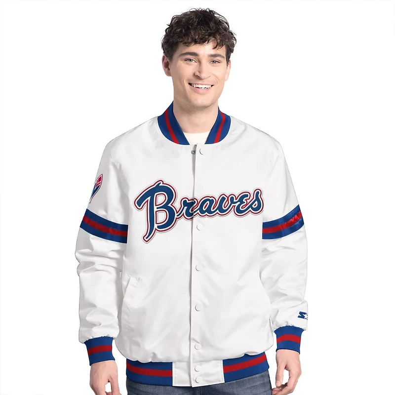 Starter Atlanta Braves Cooperstown Scout Full-Snap Varsity Jacket