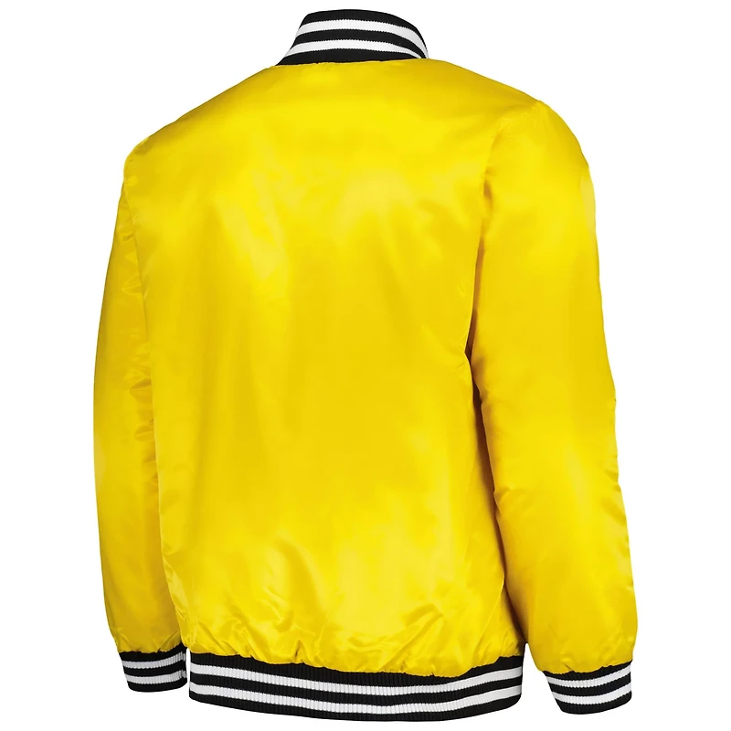 Starter Atlanta Braves Cross Bronx Fashion Satin Full-Snap Varsity Jacket