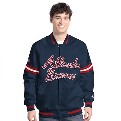Starter Atlanta Braves Scout Full-Snap Varsity Jacket