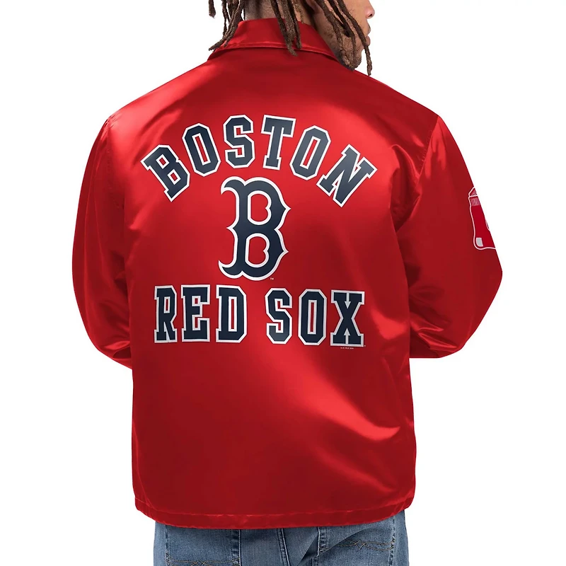 Starter Boston Sox Option Route Satin Full-Snap Jacket