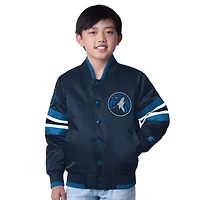 Starter Boys’ Minnesota Timberwolves Scout Varsity Full-Snap Jacket