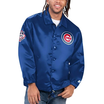 Starter Chicago Cubs Option Route Satin Full-Snap Jacket