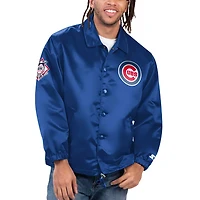 Starter Chicago Cubs Option Route Satin Full-Snap Jacket