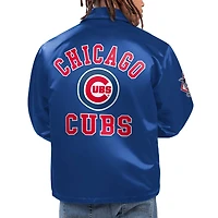 Starter Chicago Cubs Option Route Satin Full-Snap Jacket