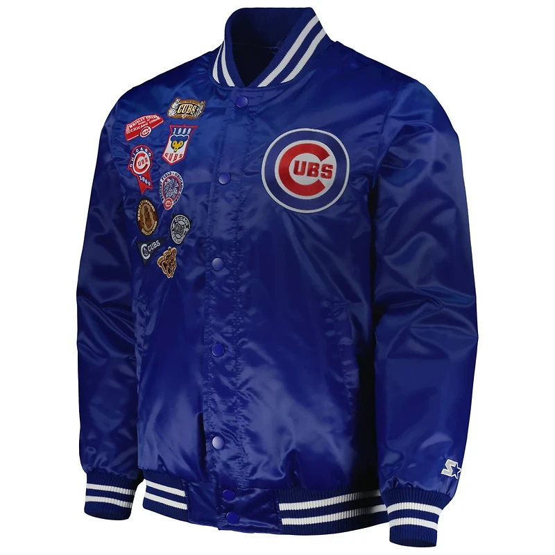 Starter Chicago Cubs Patch Full-Snap Jacket