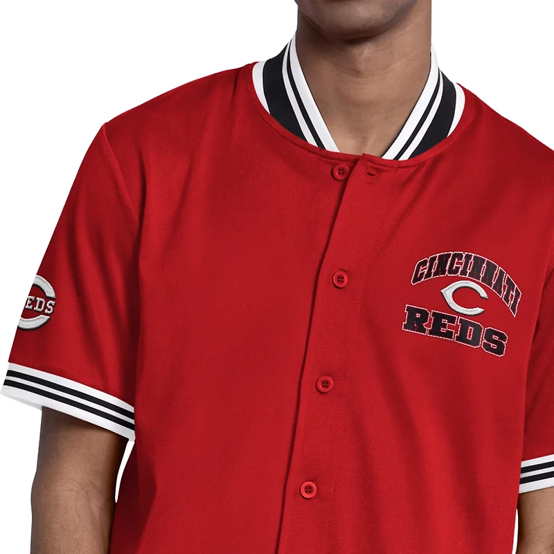 Starter Cincinnati s Button-Up Short Sleeve Jacket