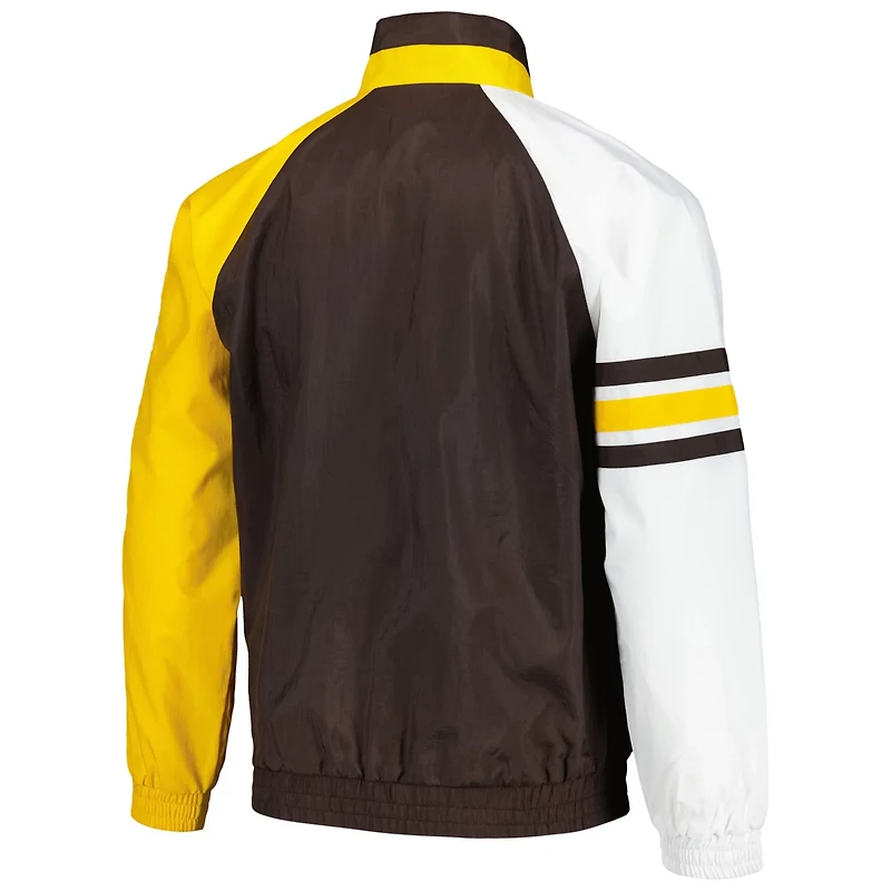Starter Gold San Diego Padres Elite Raglan Half-Zip Jacket