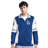 Starter Gray Los Angeles Dodgers Contender Tricot Full-Zip Track Jacket