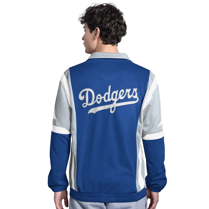 Starter Gray Los Angeles Dodgers Contender Tricot Full-Zip Track Jacket