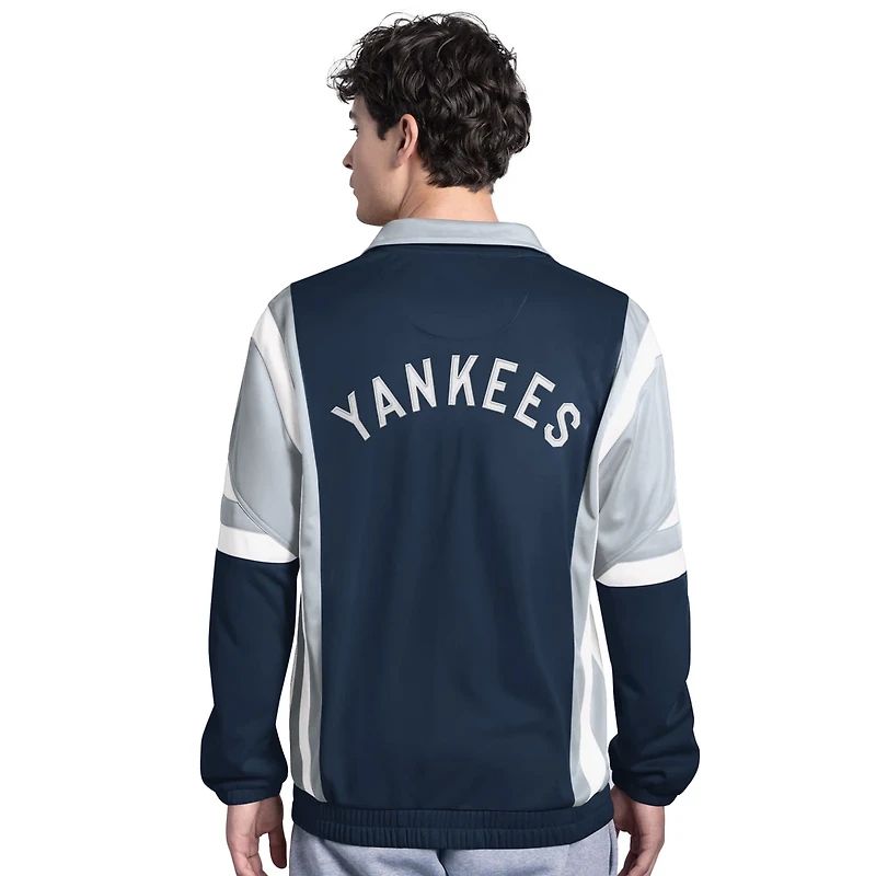 Starter Gray New York Yankees Contender Tricot Full-Zip Track Jacket