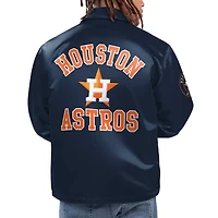 Starter Houston Astros Option Route Satin Full-Snap Jacket