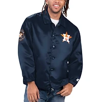 Starter Houston Astros Option Route Satin Full-Snap Jacket
