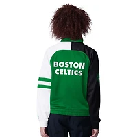 Starter Kelly Boston Celtics Line Up Dolman Raglan Full-Zip Track Jacket