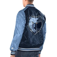 Starter Light Blue Memphis Grizzlies Renegade Satin Full-Snap Varsity Jacket