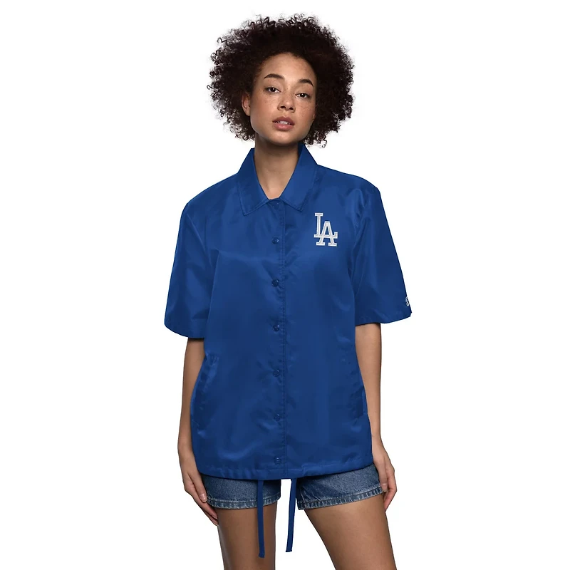 Starter Los Angeles Dodgers High Post Short Sleeve Full-Snap Coaches Jacket