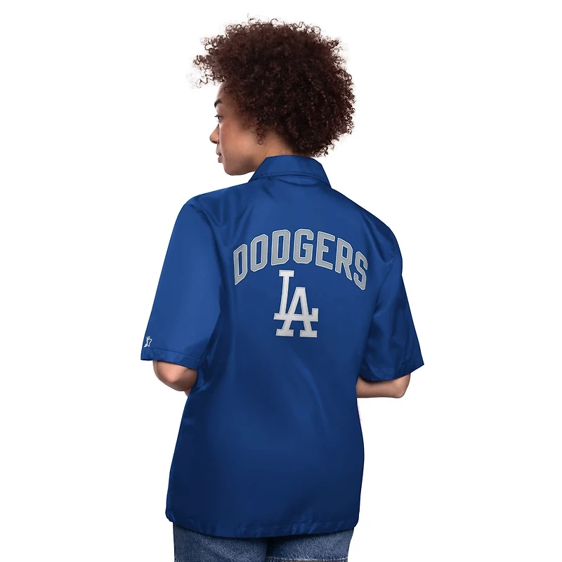 Starter Los Angeles Dodgers High Post Short Sleeve Full-Snap Coaches Jacket